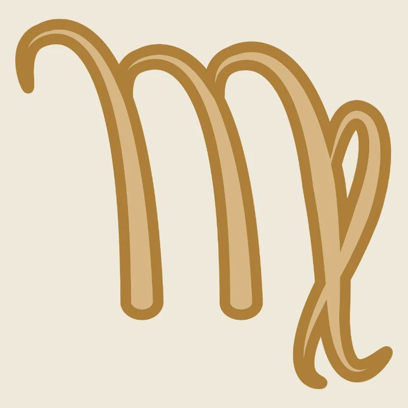 Symbole du zodiaque Vierge Deux Tons Doré