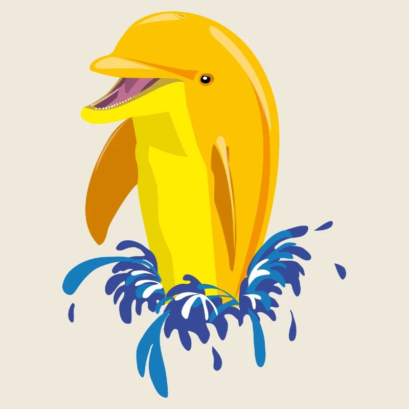Dolphin yellow splashes