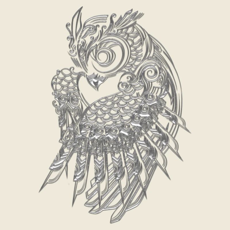 Silbernes Eulen-Design