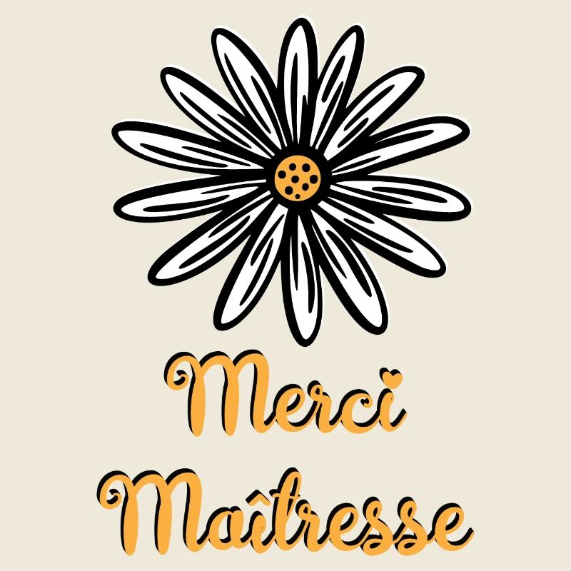 merci maitresse avec une fleur