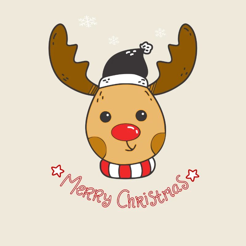 Conception de Noël mignon renne Rudolph