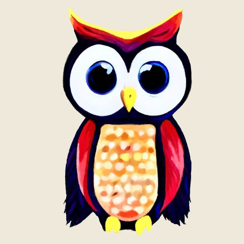 Owl with big curious eyes