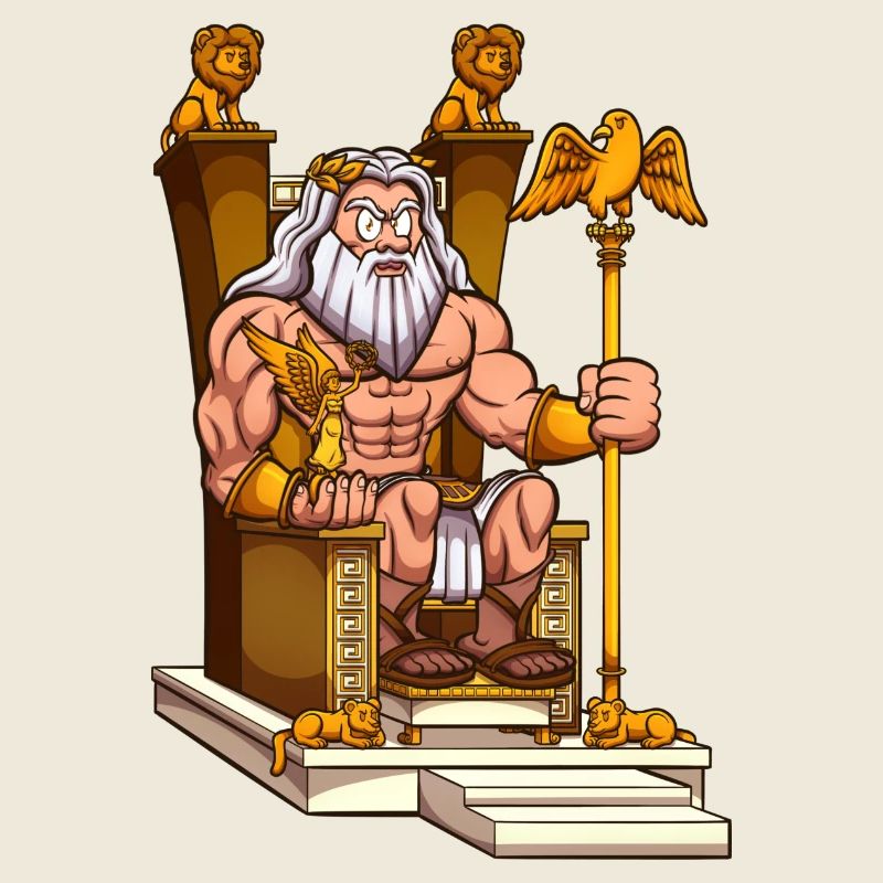 Zeus auf dem Thron