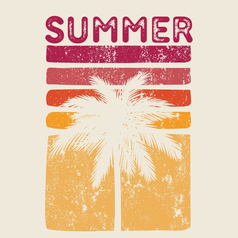 Summer retro sunset surfer