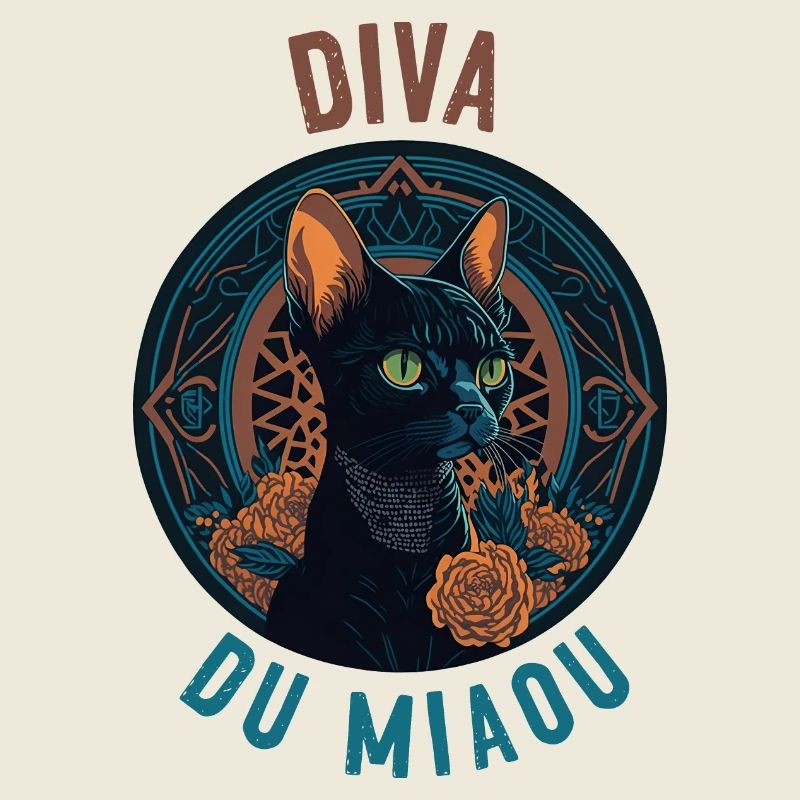 Portrait de chatte élégante : Diva du Miaou