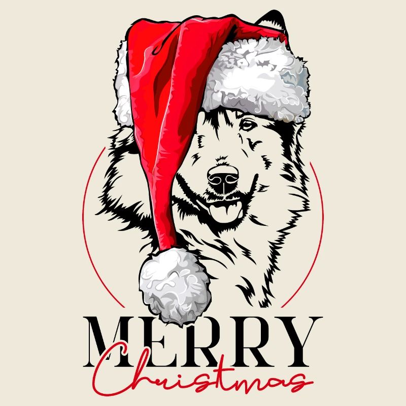 Père Noël île chien joyeux Noël chien Wilsigns