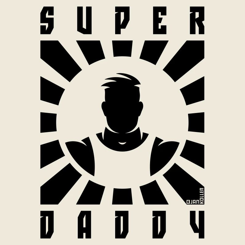 Super Daddy (Papa / Vater / Strahlen / Black)