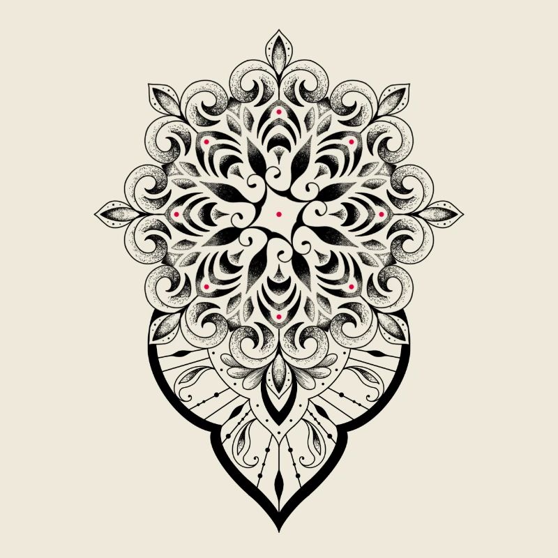 Mandala graphique dot work