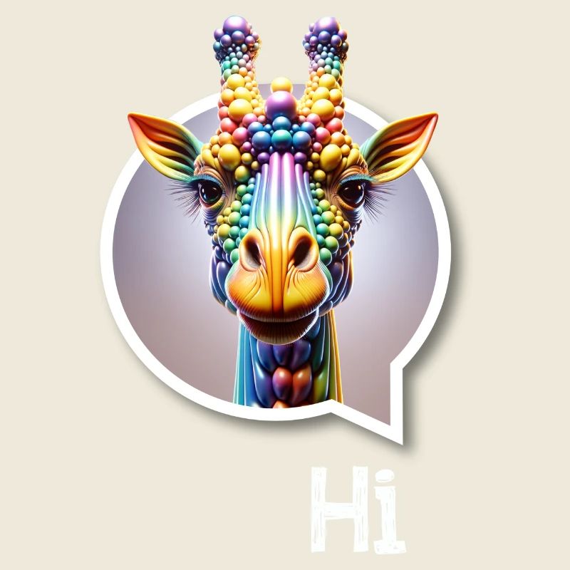 Giraffe diversity CSD regenbogen 3D spruch balloon