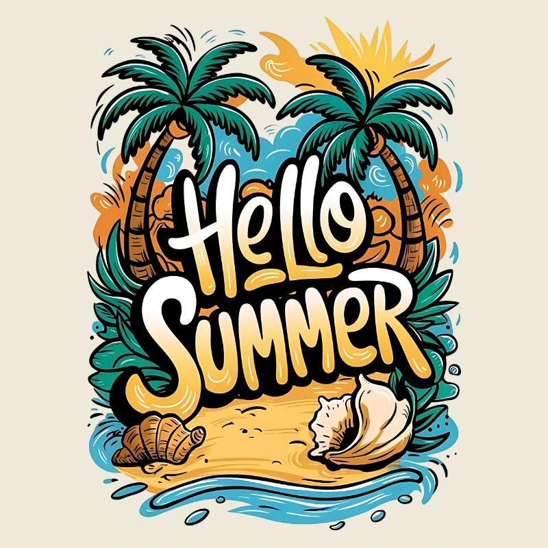 Conception de plage d’été tropical