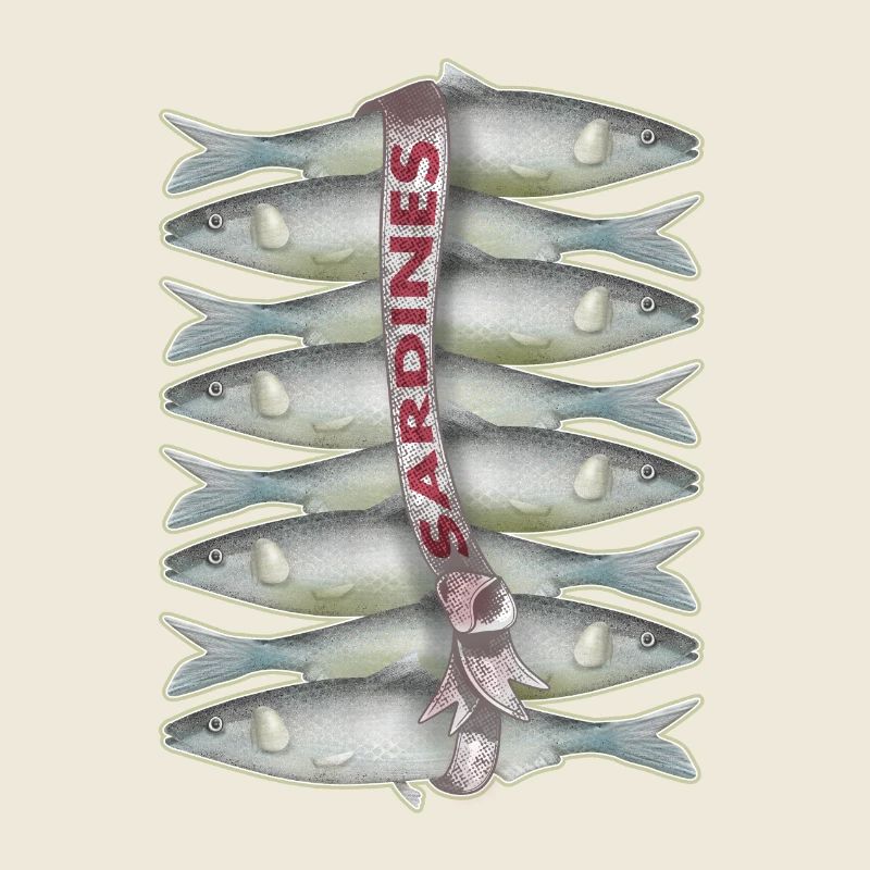 Sardinen in einem Fischgeschäft