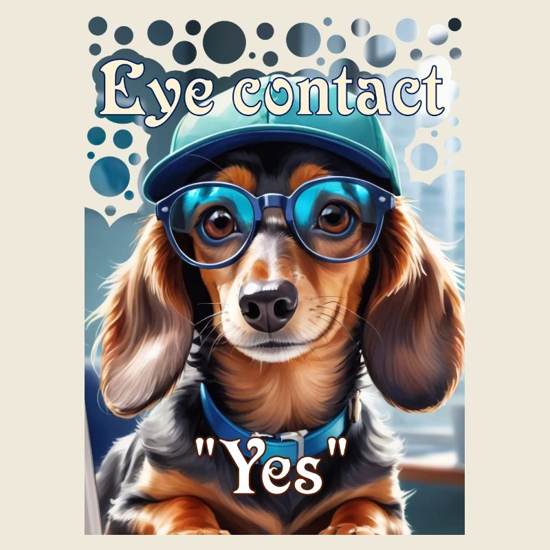 Teckel Look Teckel avec capuchon Lunettes élégantes