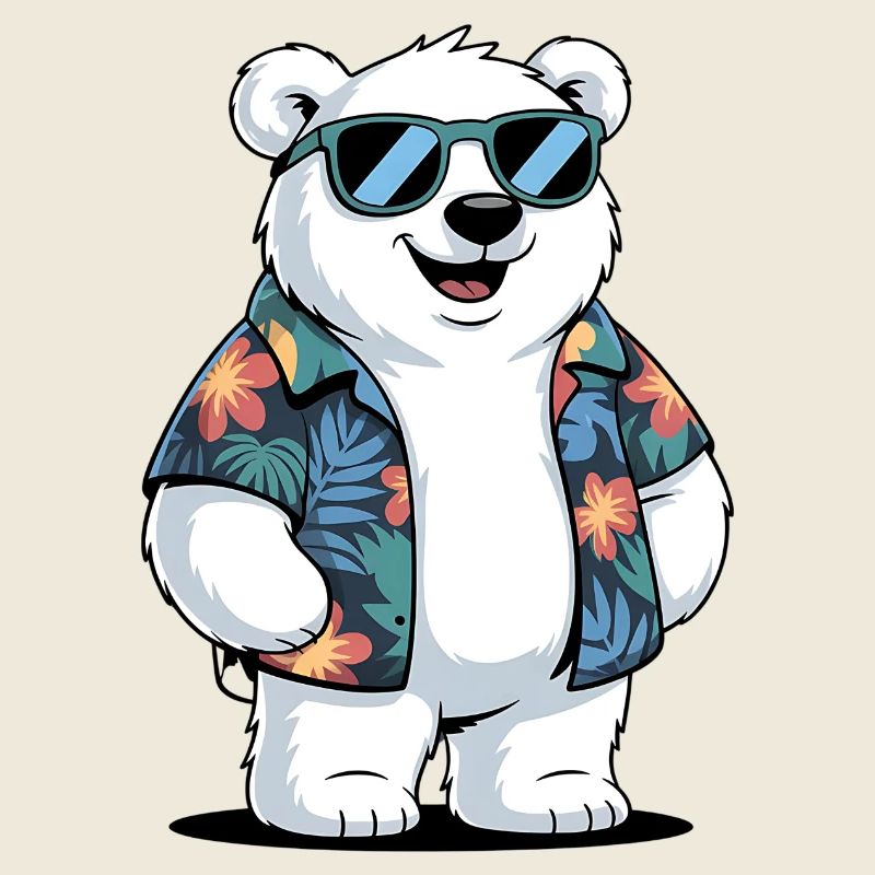 Lustiger Sommer Eisbär