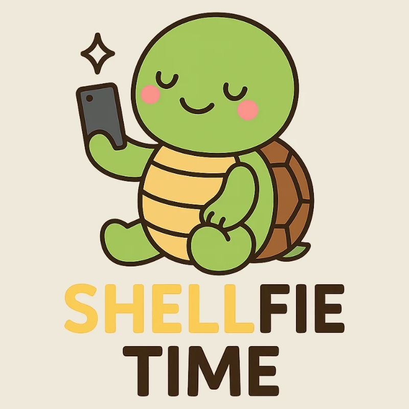 Shellfie Time – Cute Turtle Selfie