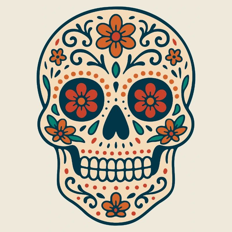 Latin American Folklore Skull by Helfspawn