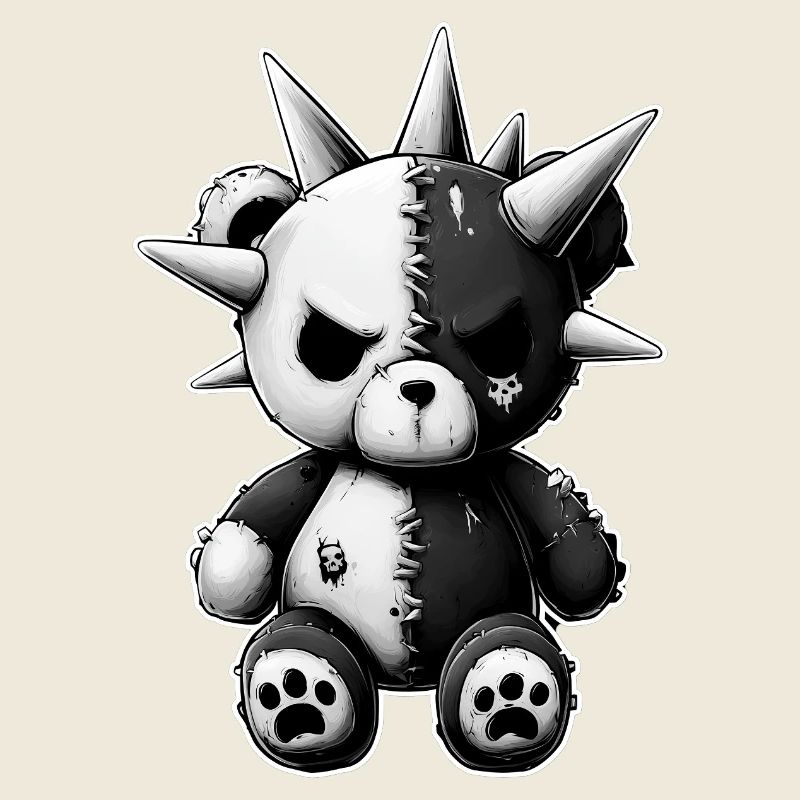 Split Skull Plüschbär Punk