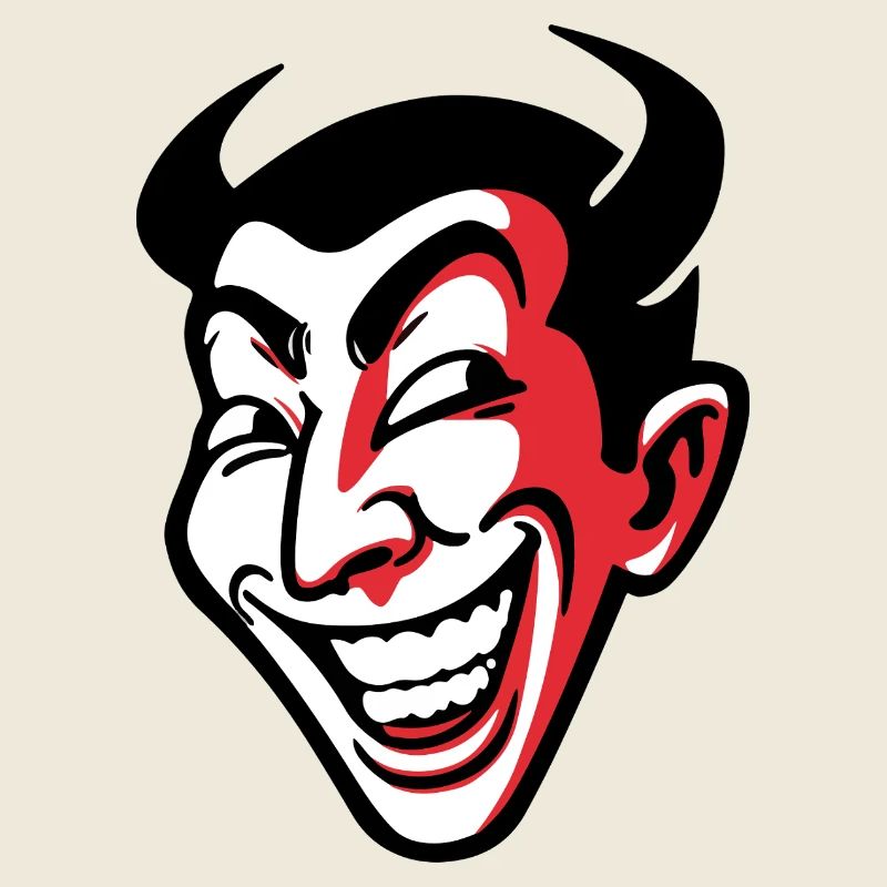 Expressive Smiling Comic Face Design