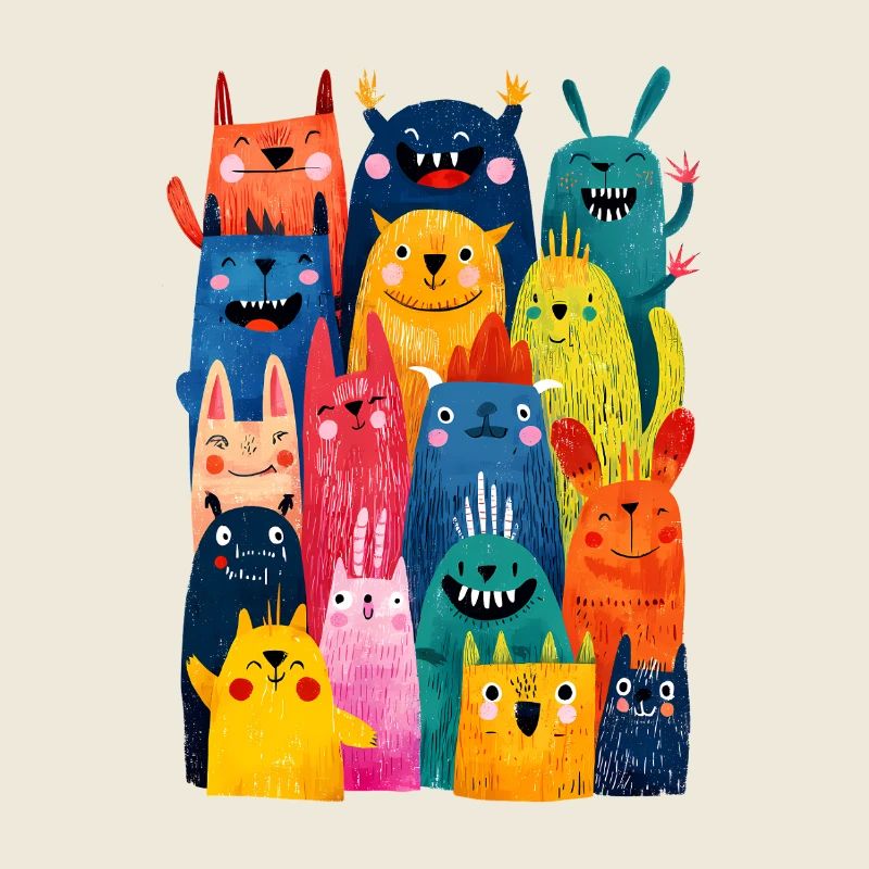 Colorful Whimsical Creatures for Kids