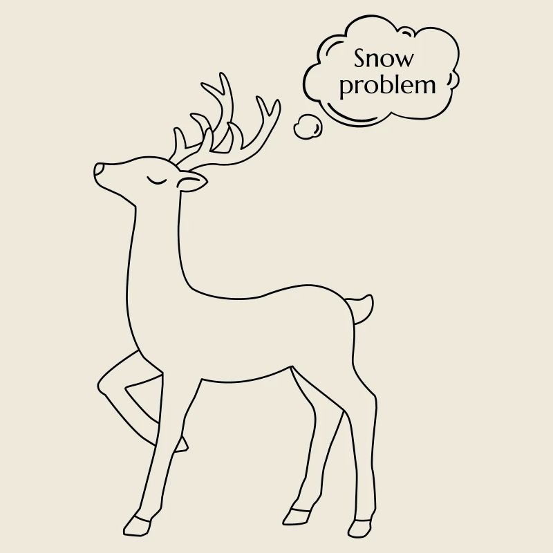 Eingesnappter Weihnachtshirsch