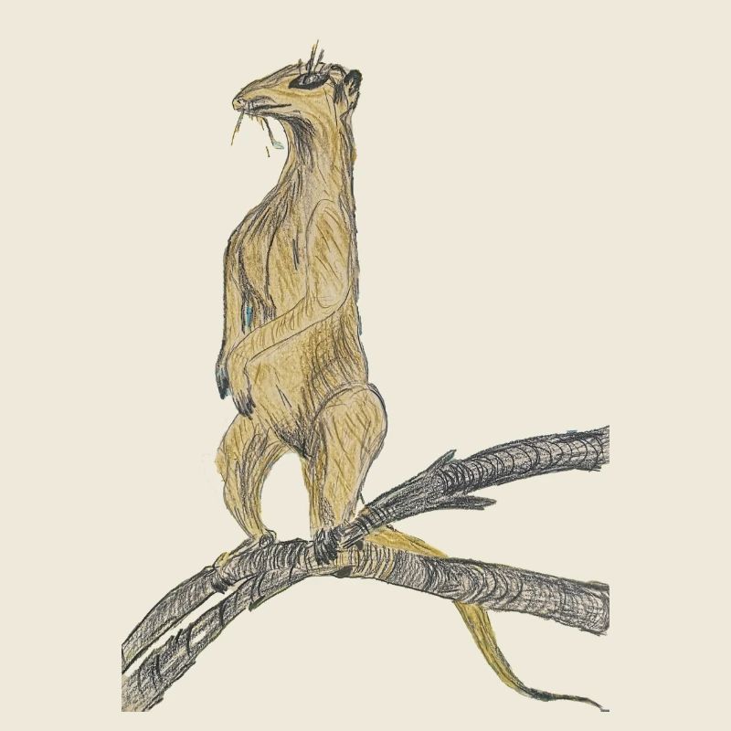 Fantasy birds on branches