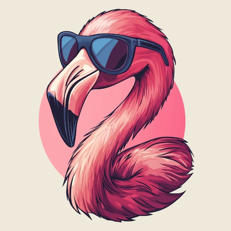 Flamingo Vogel mit Sonnenbrille :)
