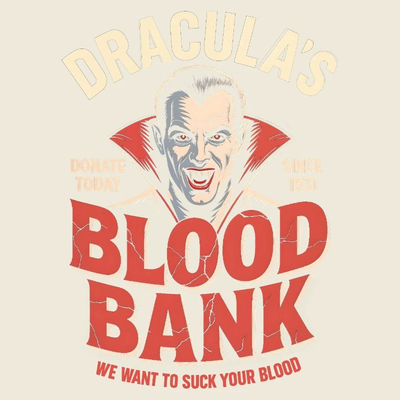 Dracula Blutbank Lustiger Vampir Halloween