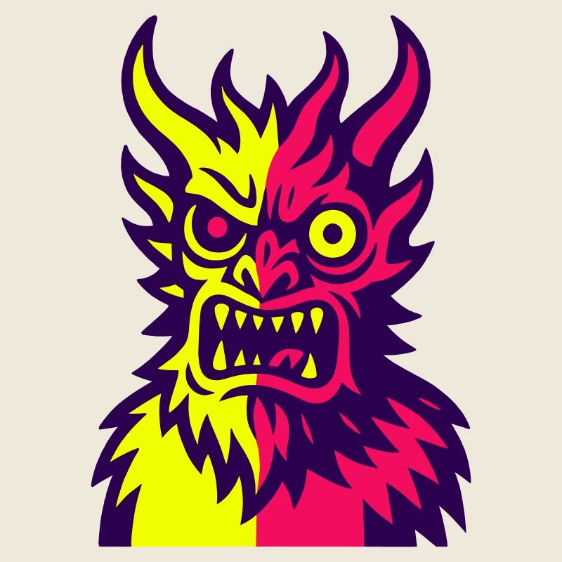Pop Art Le monstre du diable