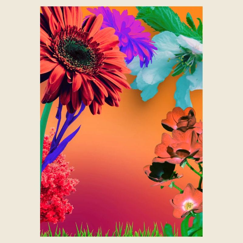 Toile fleur audacieuse