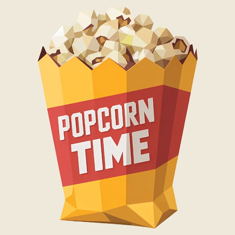 Popcorn-Tüte - Cooles Low Poly Logo