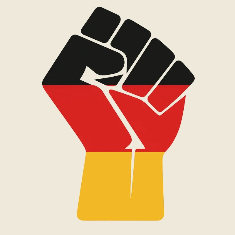 Flaggenfaust Kraft der Einheit