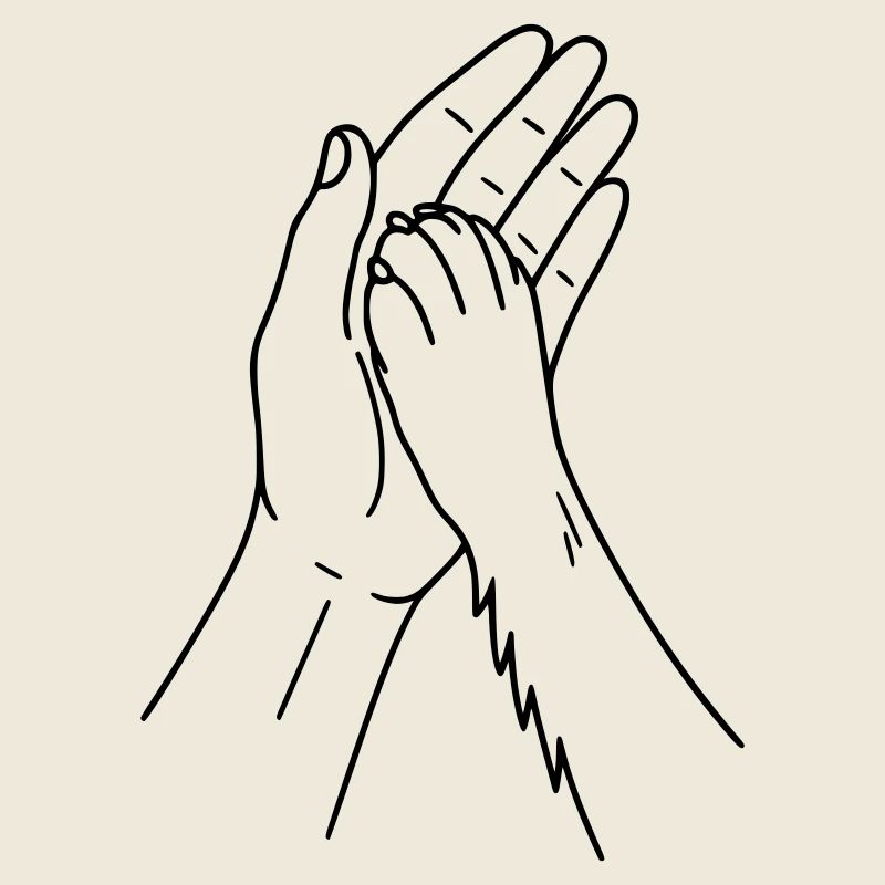 Hundepfote Hand - High Five - Hunde Pfote Hund 