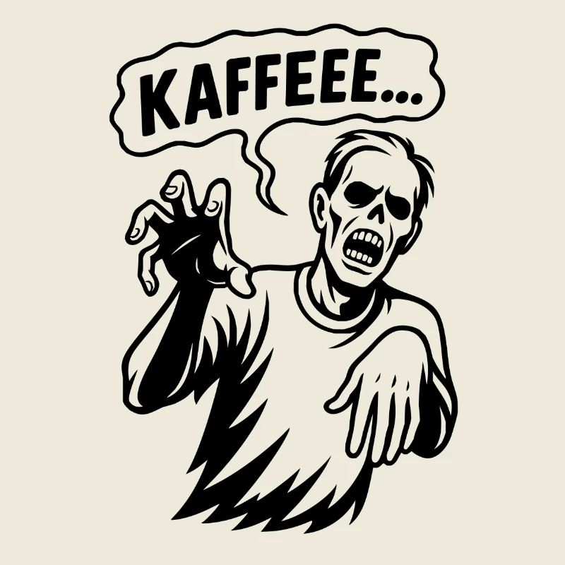 Kaffeezombie Ohne Kaffee geht nichts Humor