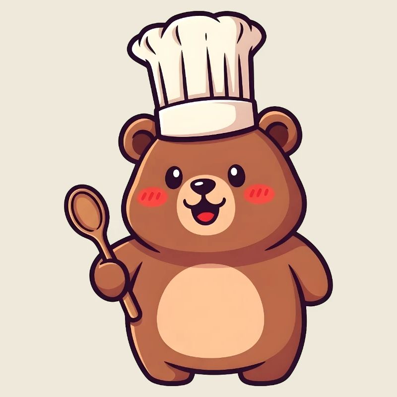 Chefbärchen avec un chapeau de chef