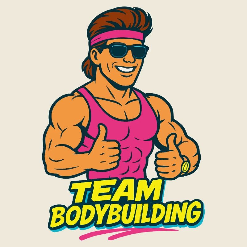 Team Bodybuilding Retro Comic