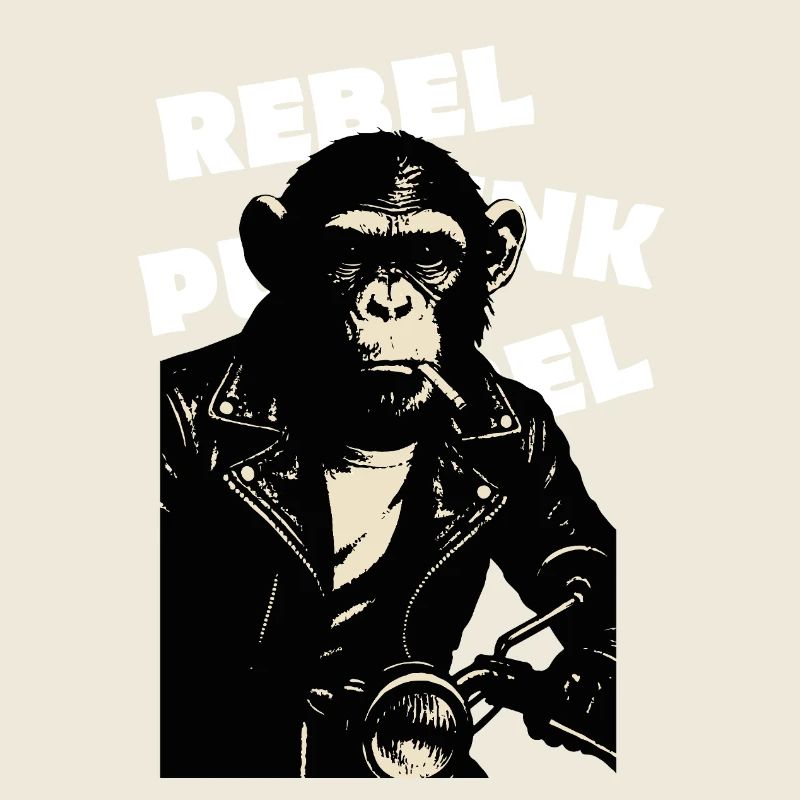Rebellischer Affe am Motor