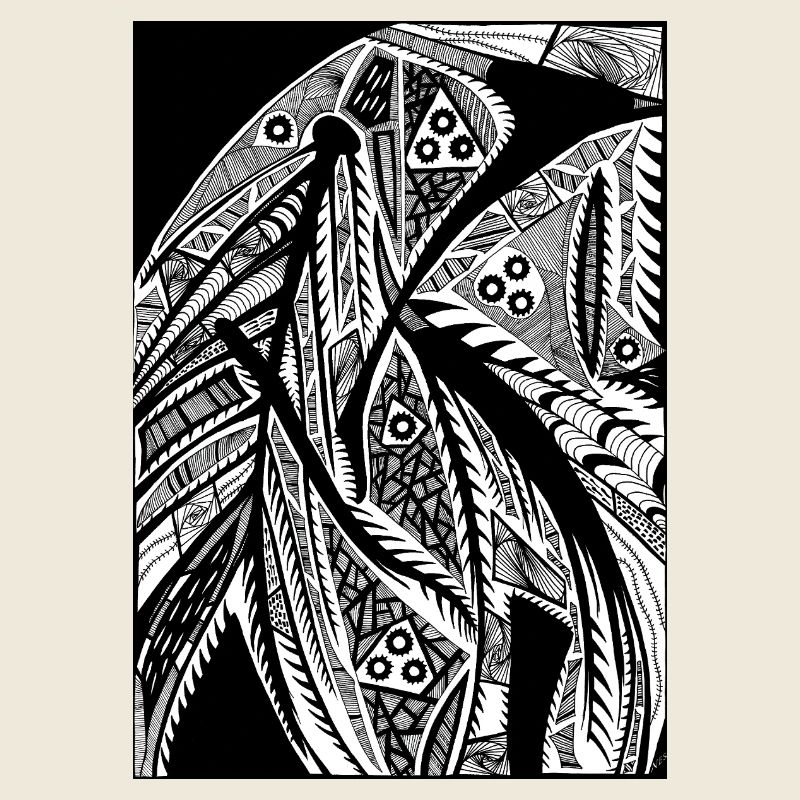 Design abstrait noir et blanc n°2