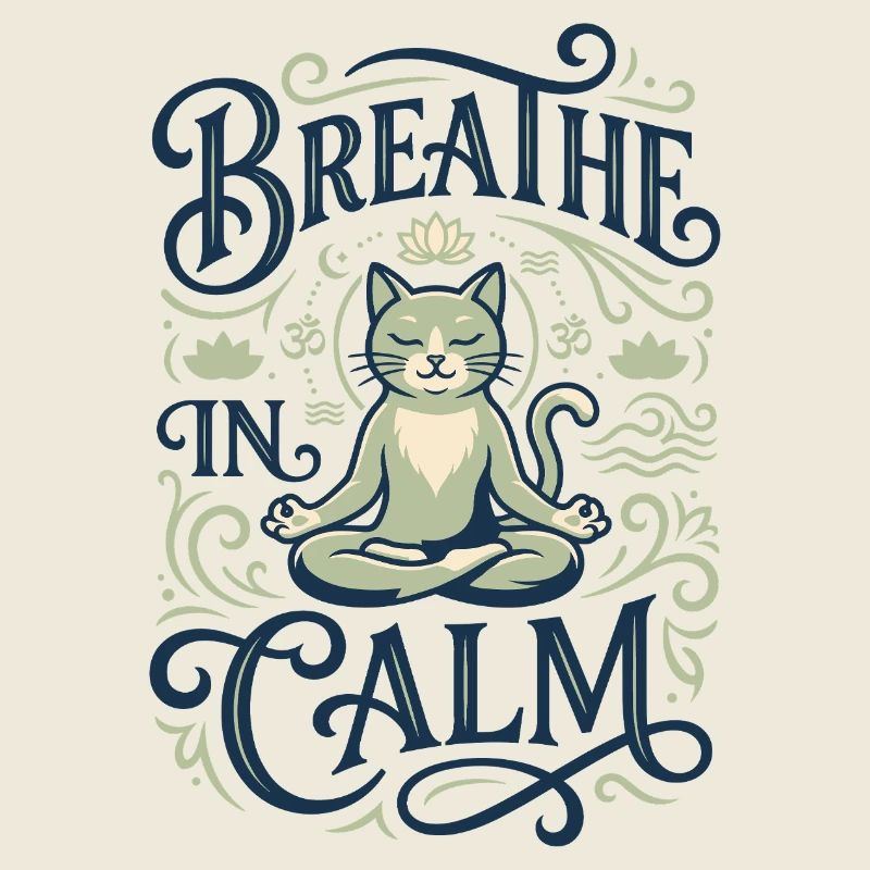 Meditating cat at rest