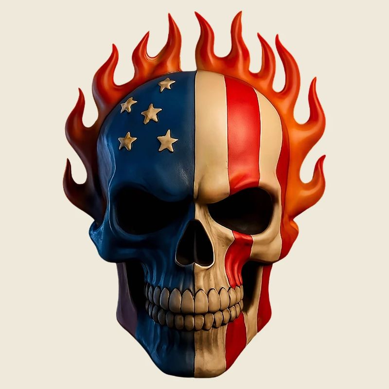 Flammende Flagge Schädel