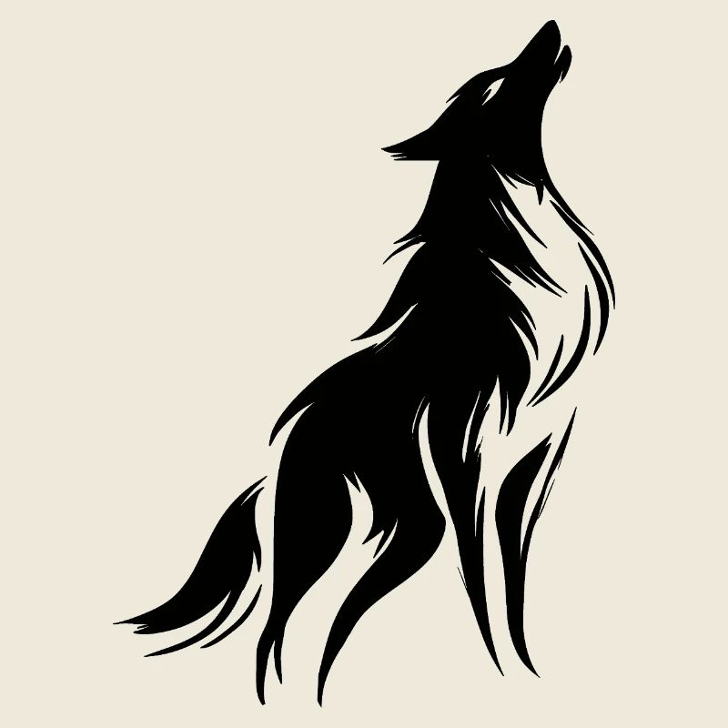 Starker und freier Wolf, Symbol des Charakters