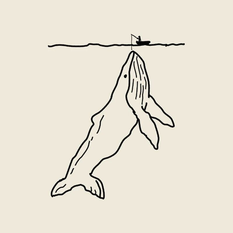 Pêcheur à la baleine bleue Cadeau