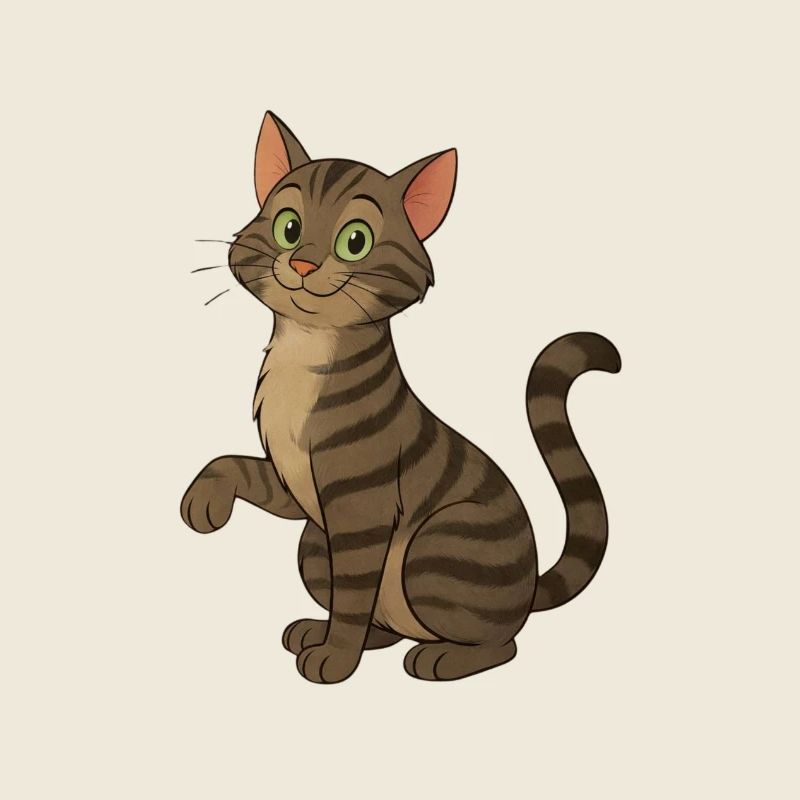 Freche getigerte Katze