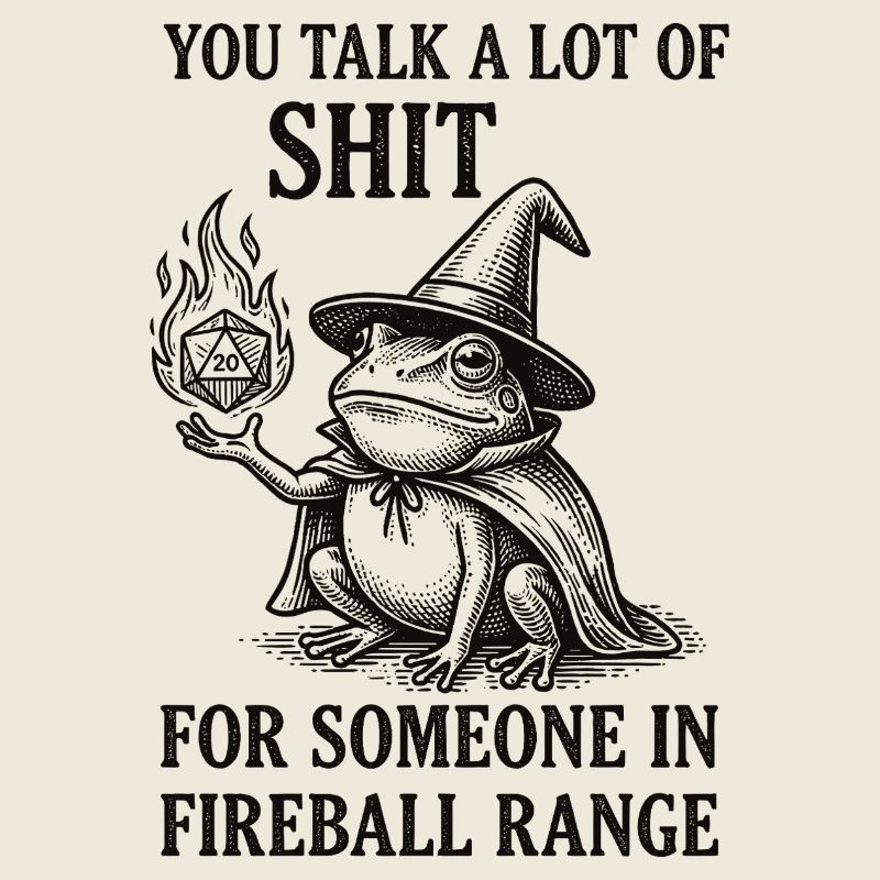 Fireball Range – RPG Magicien Grenouille Drôle