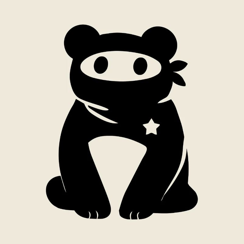 Masked Bear with Star – Antifascism Antifa