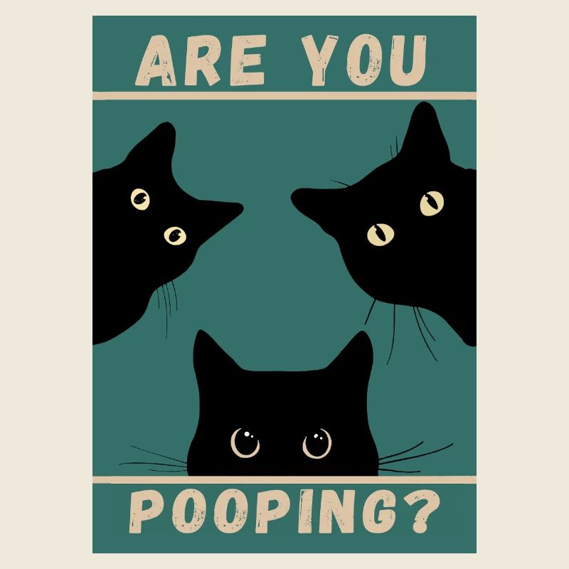 Machst du Kot? Katzen schwarz
