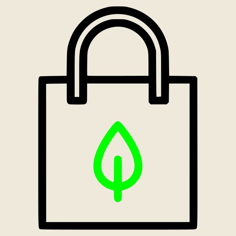  Stoffbeutel Tasche Blatt