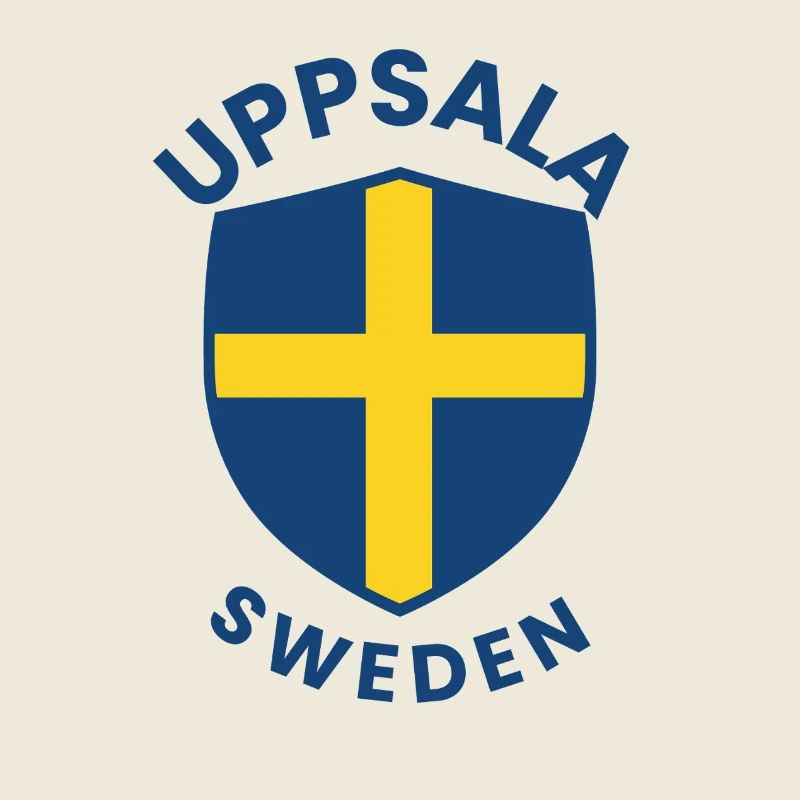 Blason d’Uppsala avec croix jaune