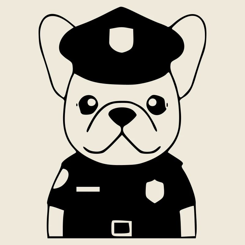 Policier Français Chien Noir