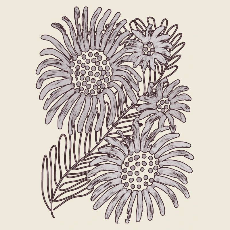 Schwarzweiße Gänseblümchenblüte