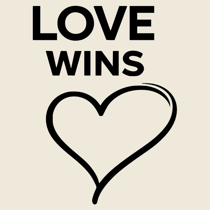 Love Wins Rainbow Love Statement Design