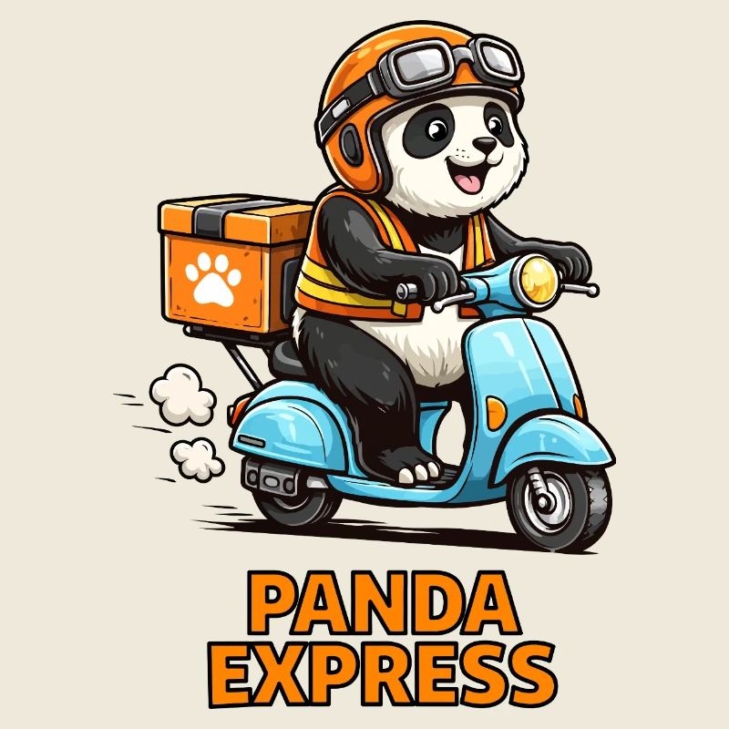 Scooter de livraison de panda
